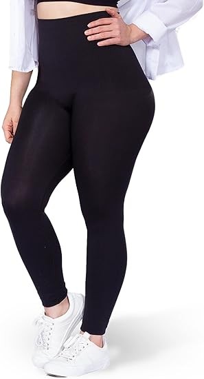 SHAPERMINT Leggings for Women Tummy Control - High Waisted Leggings for Women Plus Size, Thick Non-See-Through