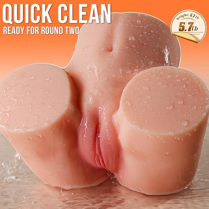 BIG SHOCKED Sex Doll Pocket Pussy for Men - Men's Sex Toys Male Masturbators Realistic Adult Toys Sex Dolls Stroker 3D Lifelike Soft Butt with Vagina Anal Sex Pleasure Skin Color Adult Toy