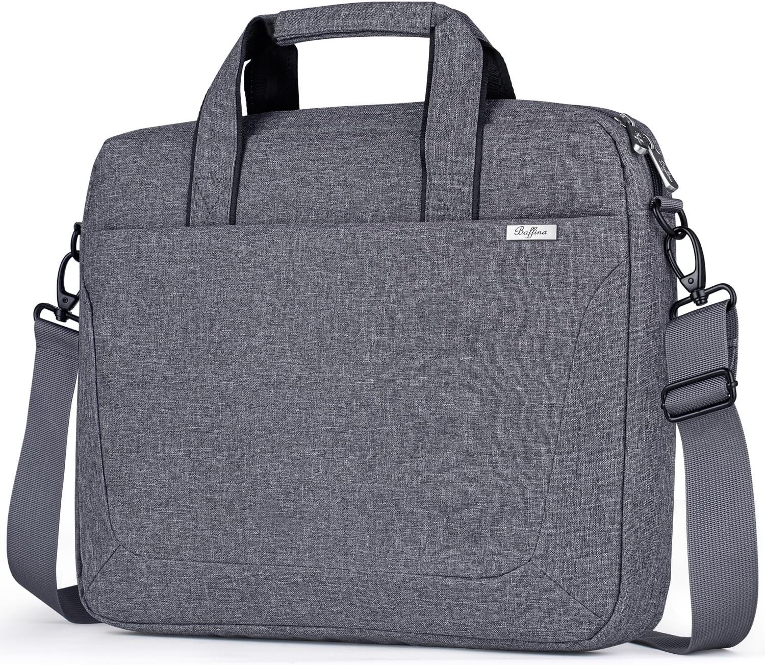 17 17.3 Inch Laptop Shoulder Bag for Men Women,Waterproof Computer Carrying Case Messenger Bag with Strap for 17"-18" HP Dell,Laptop Briefcase for Office business Travel College School,Grey