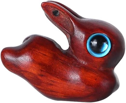 mascot Exorcism Ward off evil spirits bring lucky 紫檀木小兔子生肖兔吊坠手机链黑檀木质雕钥匙扣挂件diy配饰配件(玉兔 黑檀木)